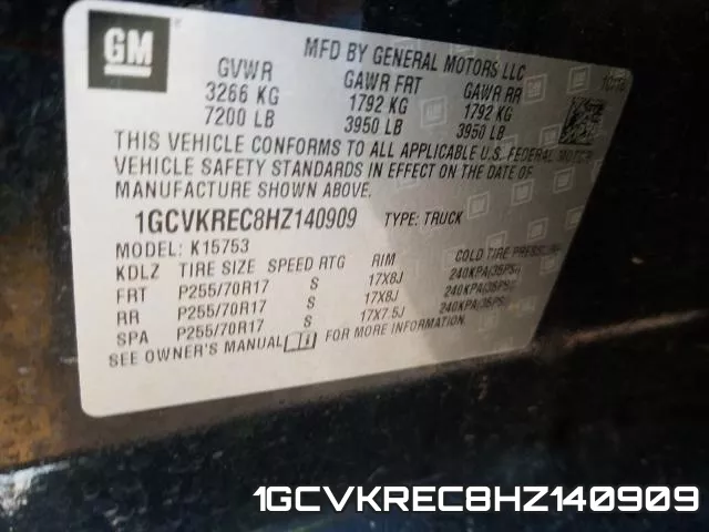 1GCVKREC8HZ140909 фото 2