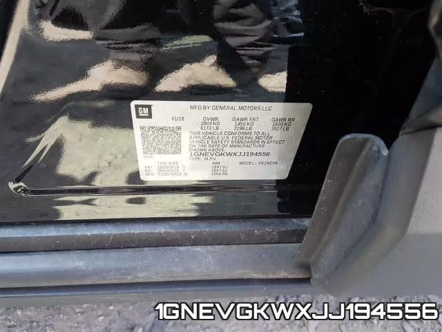 1GNEVGKWXJJ194556 фото 2
