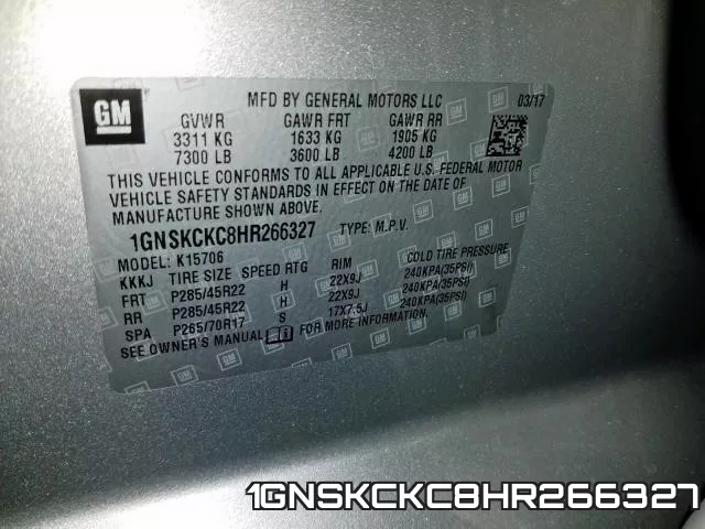1GNSKCKC8HR266327 фото 2