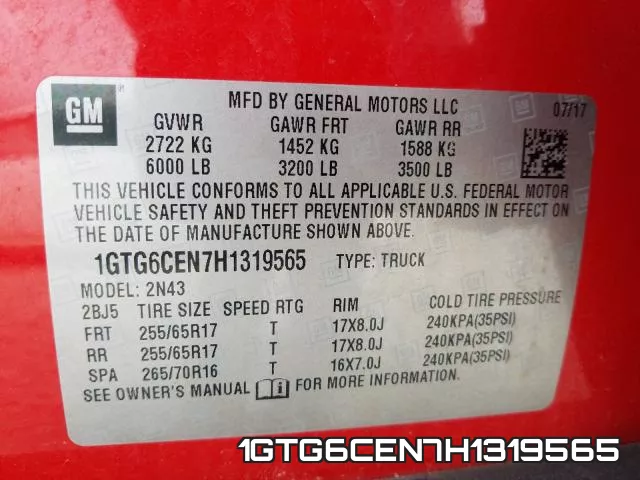 1GTG6CEN7H1319565 фото 2