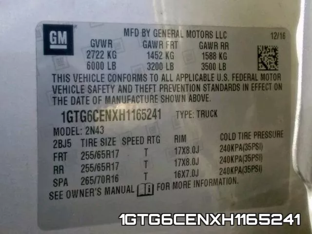 1GTG6CENXH1165241 фото 2