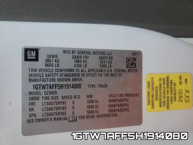 1GTW7AFF5H1914080 фото 2