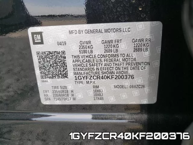 1GYFZCR40KF200376 фото 2