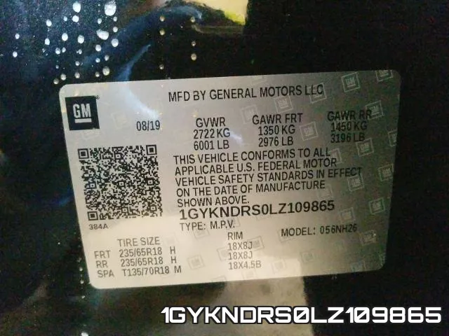 1GYKNDRS0LZ109865 фото 2