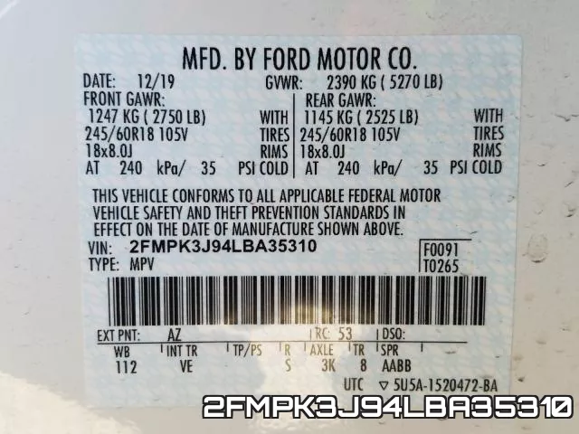 2FMPK3J94LBA35310 фото 2