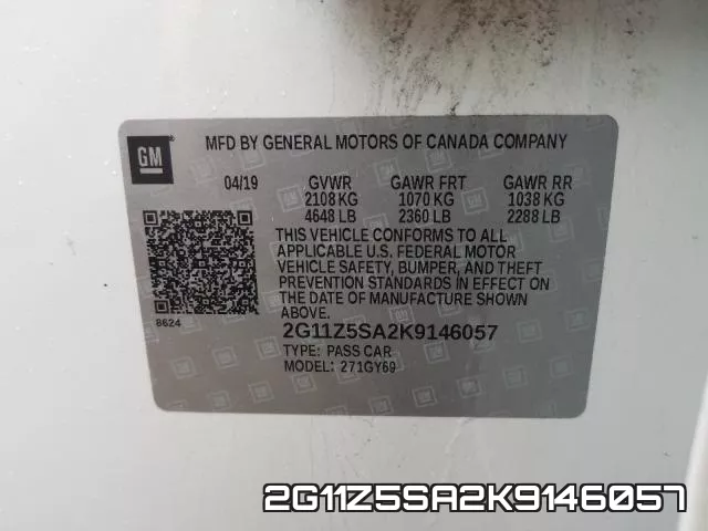 2G11Z5SA2K9146057 фото 2