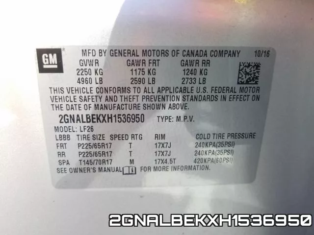 2GNALBEKXH1536950 фото 2