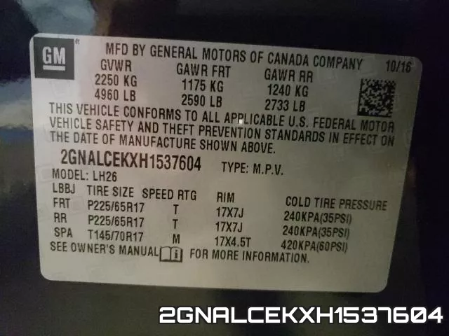 2GNALCEKXH1537604 фото 2