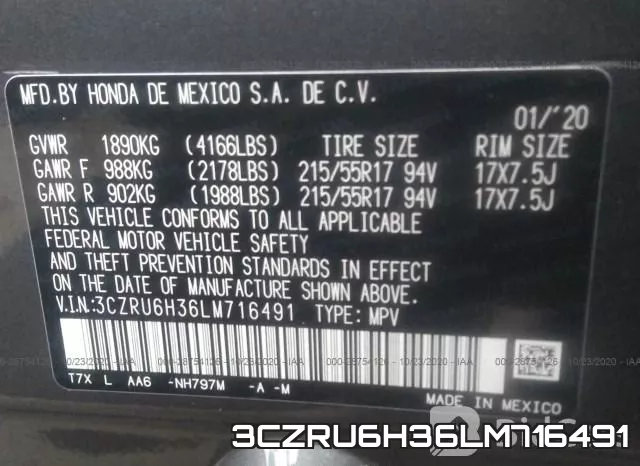 3CZRU6H36LM716491 фото 10