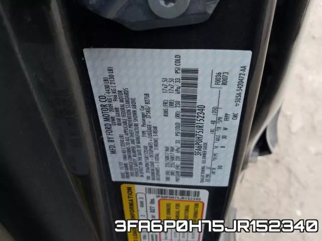 3FA6P0H75JR152340 фото 2
