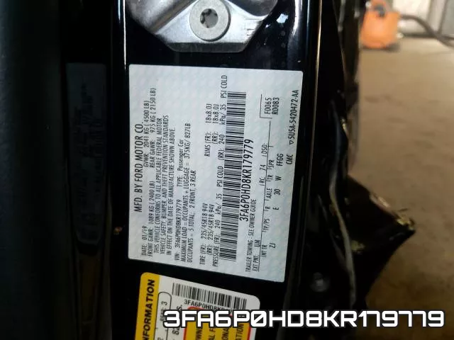 3FA6P0HD8KR179779 фото 2