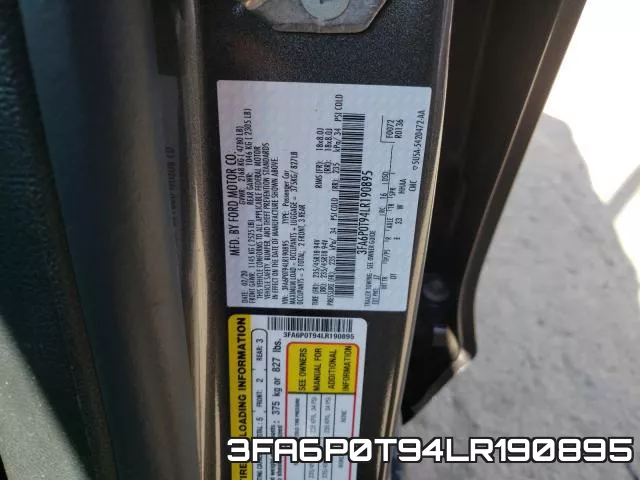 3FA6P0T94LR190895 фото 2