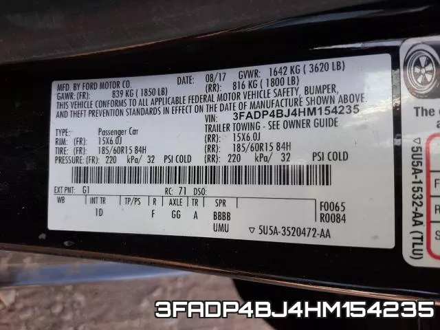 3FADP4BJ4HM154235 фото 2