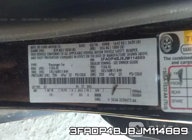 3FADP4BJ8JM114889 фото 10