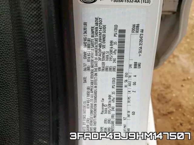 3FADP4BJ9HM147507 фото 2