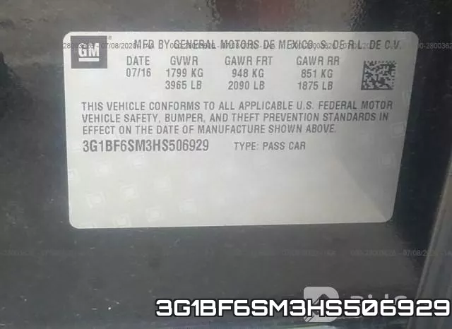 3G1BF6SM3HS506929 фото 10