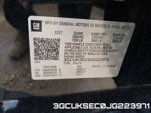 3GCUKSEC0JG223971 фото 2