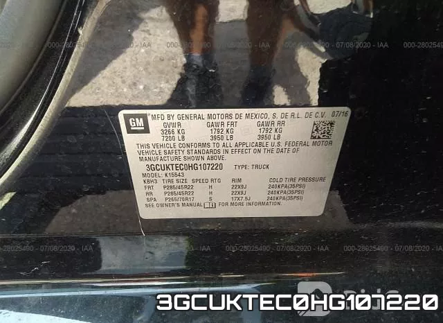 3GCUKTEC0HG107220 фото 10