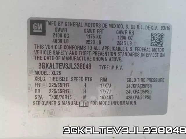 3GKALTEV3JL338048 фото 2