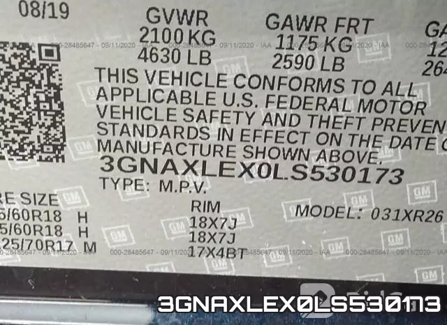3GNAXLEX0LS530173 фото 10