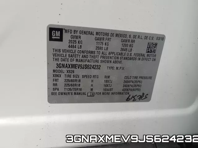 3GNAXMEV9JS624232 фото 2