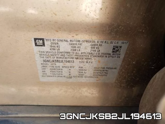 3GNCJKSB2JL194613 фото 2