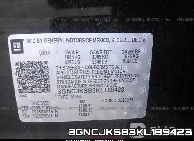 3GNCJKSB3KL189423 фото 10