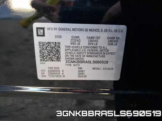 3GNKBBRA5LS690519 фото 2