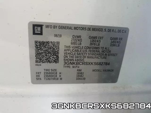 3GNKBCRSXKS682784 фото 2