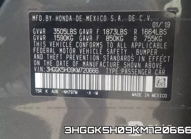 3HGGK5H09KM720666 фото 10