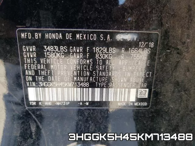 3HGGK5H45KM713488 фото 2