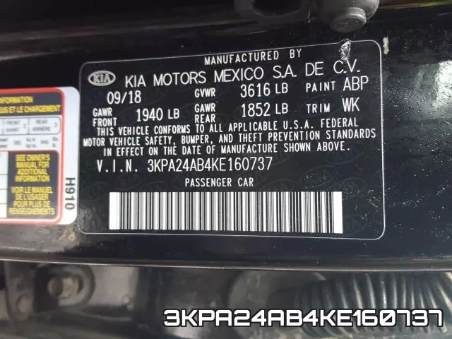 3KPA24AB4KE160737 фото 2