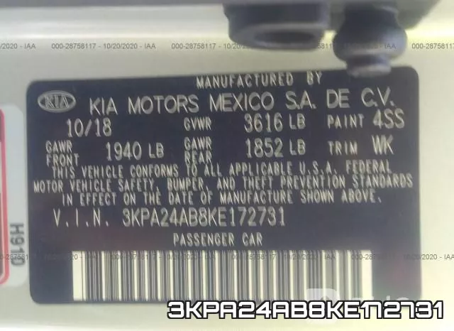 3KPA24AB8KE172731 фото 10