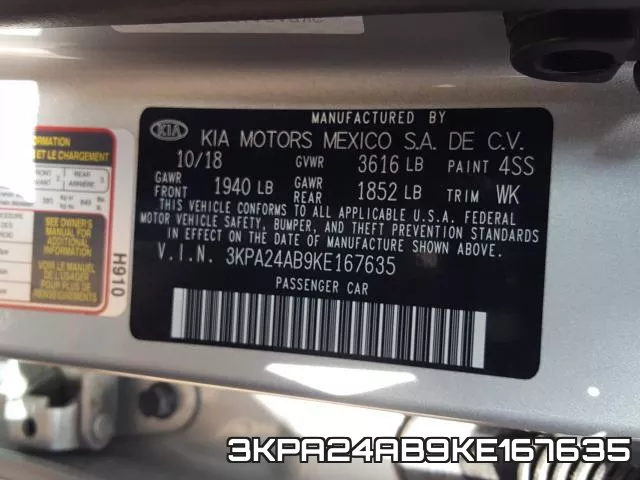 3KPA24AB9KE167635 фото 2