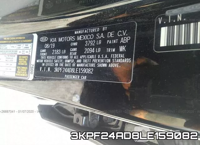 3KPF24AD8LE159082 фото 10