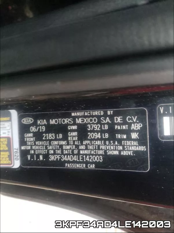 3KPF34AD4LE142003 фото 2