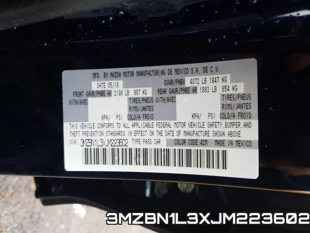 3MZBN1L3XJM223602 фото 2