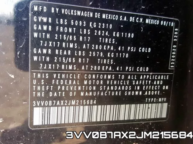 3VV0B7AX2JM215684 фото 2