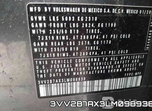 3VV2B7AX3LM098936 фото 10