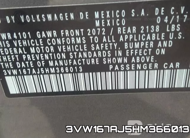 3VW167AJ5HM366013 фото 10
