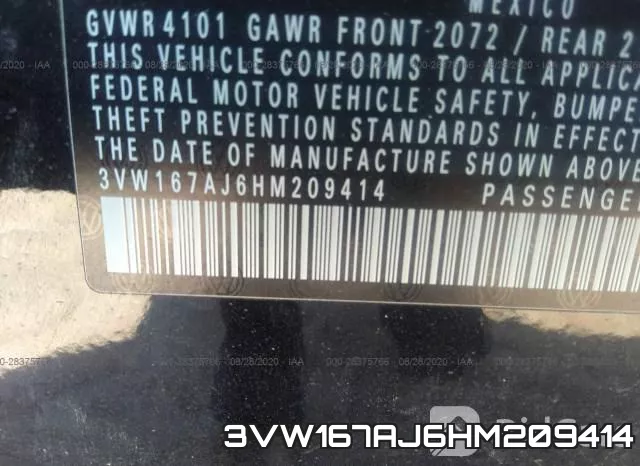 3VW167AJ6HM209414 фото 10