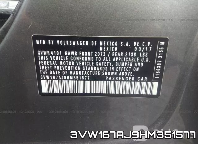 3VW167AJ9HM351577 фото 10
