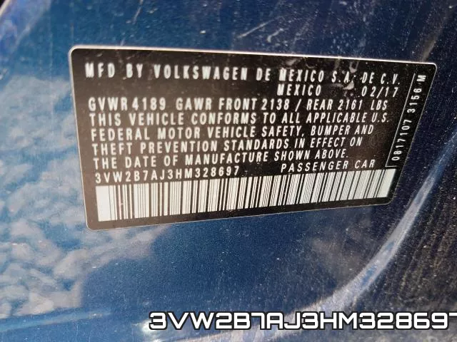 3VW2B7AJ3HM328697 фото 2