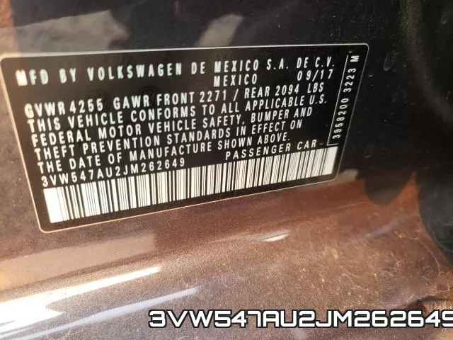 3VW547AU2JM262649 фото 2