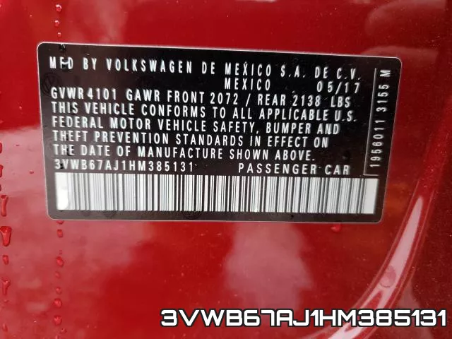 3VWB67AJ1HM385131 фото 2