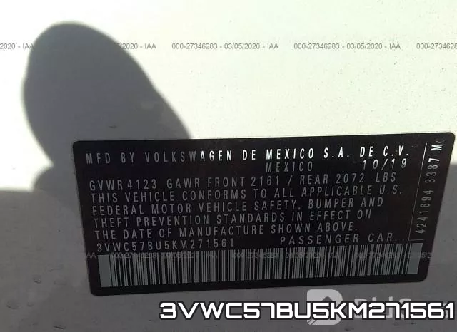 3VWC57BU5KM271561 фото 10