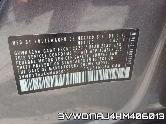 3VWD17AJ4HM406013 фото 2