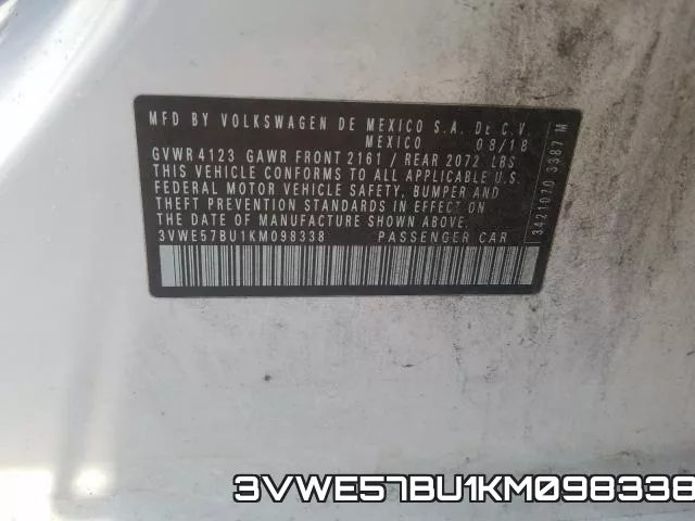 3VWE57BU1KM098338 фото 2