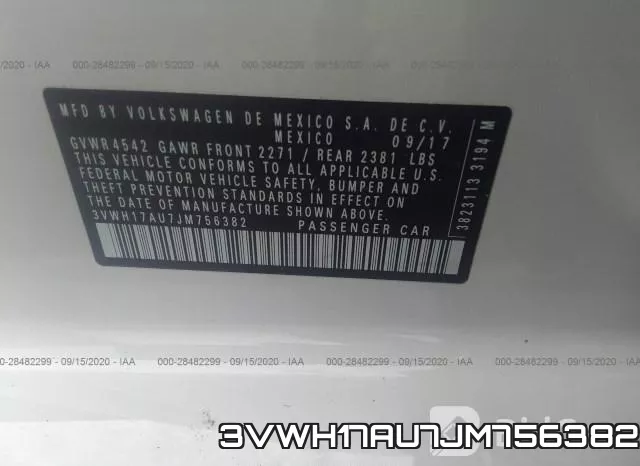 3VWH17AU7JM756382 фото 10
