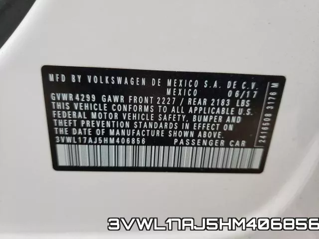 3VWL17AJ5HM406856 фото 2